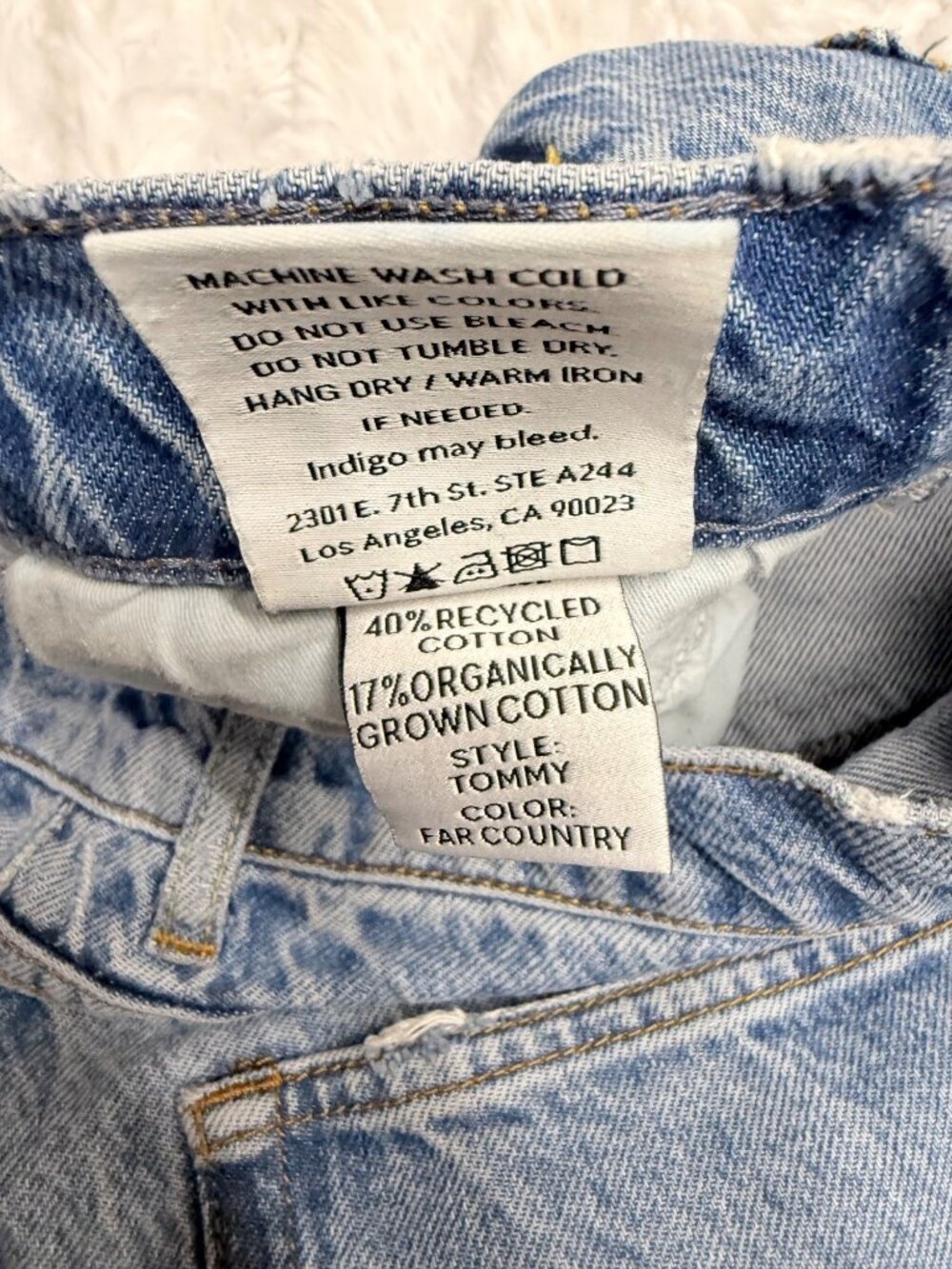 Boyish By Her The Tommy Button Fly High Rise Straight Distressed Jeans Waist 28" - Picture 9 of 10
